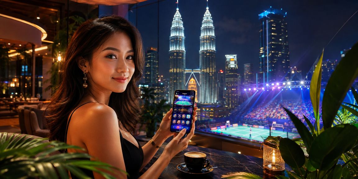 Suasana kasino mudah alih di Kuala Lumpur dengan pemain menikmati permainan
